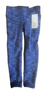 OO) All In Motion Girls Leggings Blue with stripes XL 14/16 - Picture 1 of 1
