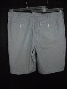 New APT 9 Men 42 Gray/White Stripe Shorts 53x10 Lite Crisp Cotton Big & Tall j41 - Picture 1 of 9