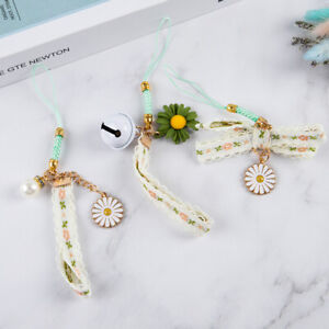 Korean Flower Keychain Lanyard Ribbon Daisy Pendant Key Chain Keyring Bag Cha LZ
