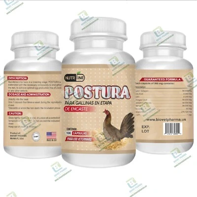 POSTURA GALLINAS HUESO Y HUEVO CONSTRUCTOR 100 CAP SUPLEMENTO PARA GALLINAS HUEVOS Foto 1 de 4