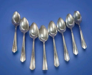 SET 8 TABLESPOONS Wm Roger A1 Plus Oneida LTD 1934 Malibu Pattern - Picture 1 of 14