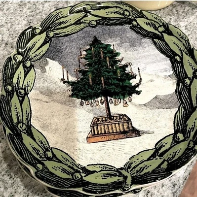 John Derian para Target Plates Aperitivo de Navidad NUEVO en Caja Árbol Vacaciones Verde Foto 1 de 4