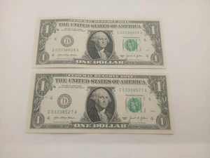 2021 Sequential $1 Bill 2021 03338527 &28 - Bild 1 von 7