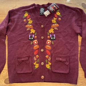Cardigan Studio Ghibli Kiki's Delivery Service Jiji Autunno Ragazze MEDIUM Nuovo con etichette - Foto 1 di 13