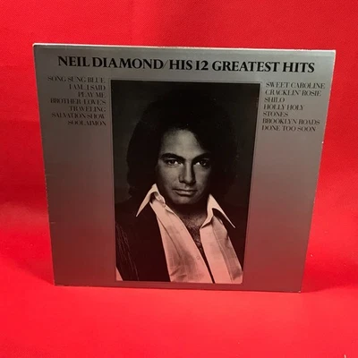NEIL DIAMOND His 12 Greatest Hits 1974 UK Vinyl LP Sweet Caroline best of - Image 1 of 4