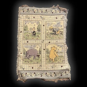 MANTA CADENA MARGARITA FLECOS TAPIZ WINNIE POOH con etiquetas GOODWIN WEAVER 46x67 rara - Imagen 1 de 15
