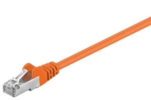 5x Cat 5e Netzwerkkabel F/UTP RJ 45 - Stecker Folienschirmung orange 10m SB - Bild 1 von 1