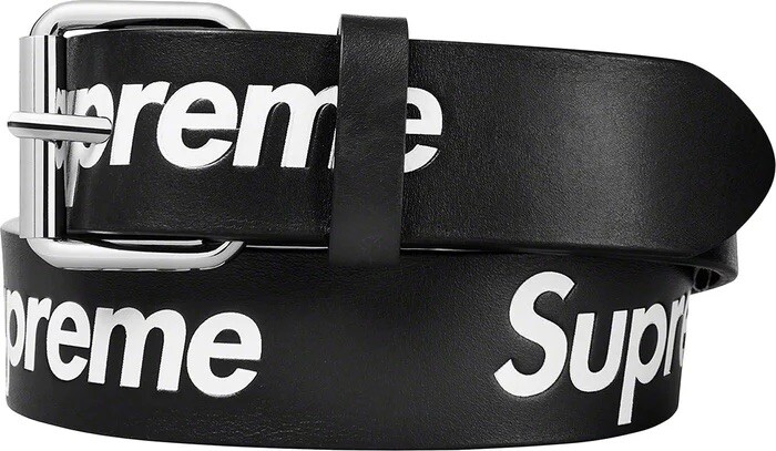 S Supreme Repeat Leather Belt 