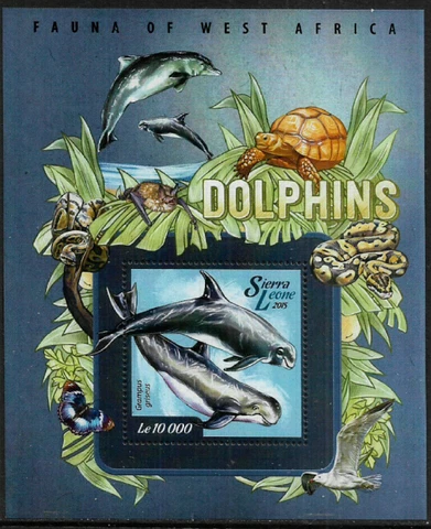 Sierra Leone #3271 Mint Never Hinged S/Sheet - Dolphins Cover