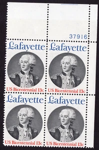 Scott #1753 French Alliance (King Louis XVI) Plate Block of 4 Stamps MNH P#37916 - Picture 1 of 1