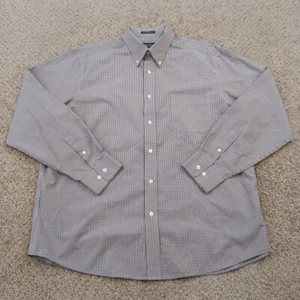 Eddie Bauer Hemd Herren XL lila kariert langarm Button Down Baumwolle - Bild 1 von 12