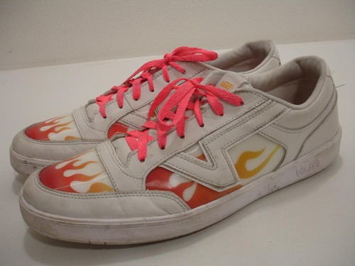 Scarpe da sneaker da skate da uomo Vans lenticular Lowland CC 721356 bianche come fiamma 13 M