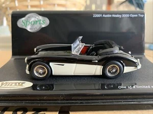 AUSTIN HEALEY 3000 OPEN TOP 1/43 CAR MODEL BY VITESSE BLACK OVER IVORY LIM.ed - Picture 1 of 9