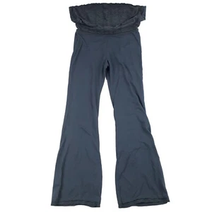 prAna Pants Womens Large Grey Low Rise Rolldown Wide Leg Flowy Soft 30 x 30.5 - Picture 1 of 11