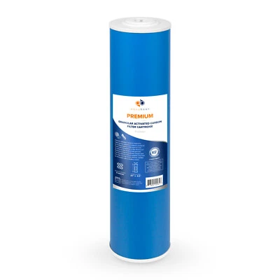 FILTERWAY 1PK Premium Aquaboon 5mic Big Blue GAC Carbon Water Filter Cartridge 20x4.5"