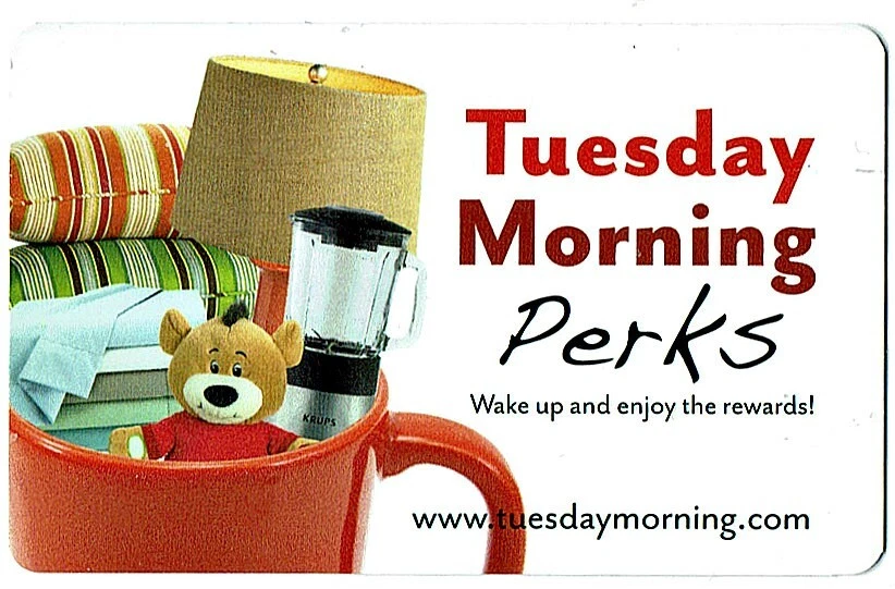 Tuesday Morning Store Perks Reward Card - No Value - Out of Business (971) - Image 1 of 2