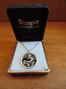 BLACK HILLS STERLING 925 UNISEX ASIAN DRAGON PENDANT WITH SILVER NECKLACE NEW - Picture 1 of 4