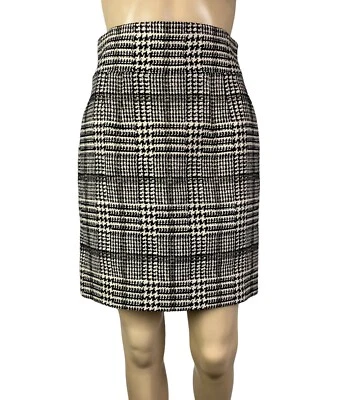 Emanuel Ungaro Checkered Herringbone Wool-Silk skirt - Image 1 of 4