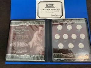 First commemorative mint Last Ten Years Mercury Dimes 1936-1945 - Picture 1 of 6