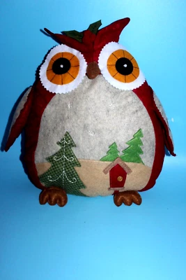 Kissen Eule 3D - Design Eulenkissen Dekokissen 35 cm Weihnachten (1) - Bild 1 von 3