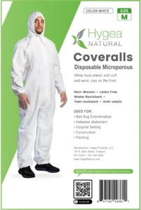 Hygea Natural Disposable Microporous Coverall, Full protection coveralls - Picture 1 of 4