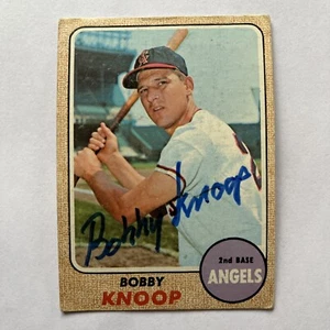 BOBBY KNOOP 1968 TOPPS AUTOGRAPHED SIGNED AUTO BASEBALL CARD 271 - Picture 1 of 1