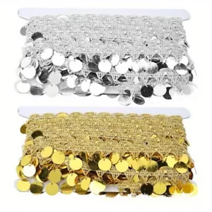 10 Yards DIY 3cm Sequin Tassel Trim Fringe Ribbon Trimming Sewing Craft Decor - Picture 1 of 13