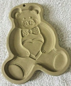 Verwöhnter Chef TEDDYBÄR HERZ LIEBE Keksform Steinzeug Ton ~ Vintage 1991 - Bild 1 von 4