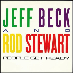 JEFF BECK & ROD STEWART ~People Get Ready ~1985 US Epic 2-track 7" vinyl single - Picture 1 of 4