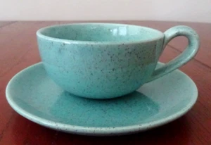 **CALIFORNIA LIFE (1) TURQUOISE CUP & SAUCER LAUREL OF CALIFORNIA MS13-G - Picture 1 of 19