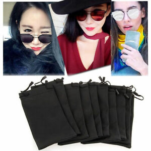 10*Sunglass Eyeglass Reading Glasses Case Microfibre Pouch Bag Wholesale Bulk