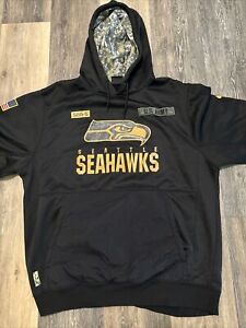 Nike Black Camp Seattle Seahawks Hooded Sweatshirt XL