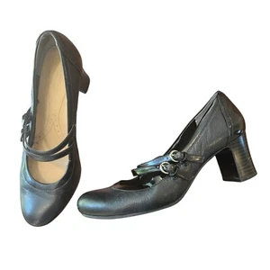 Tacones Mary Jane Naturalizer negros con correas dobles para mujer talla 8 tacón bloque - Imagen 1 de 9