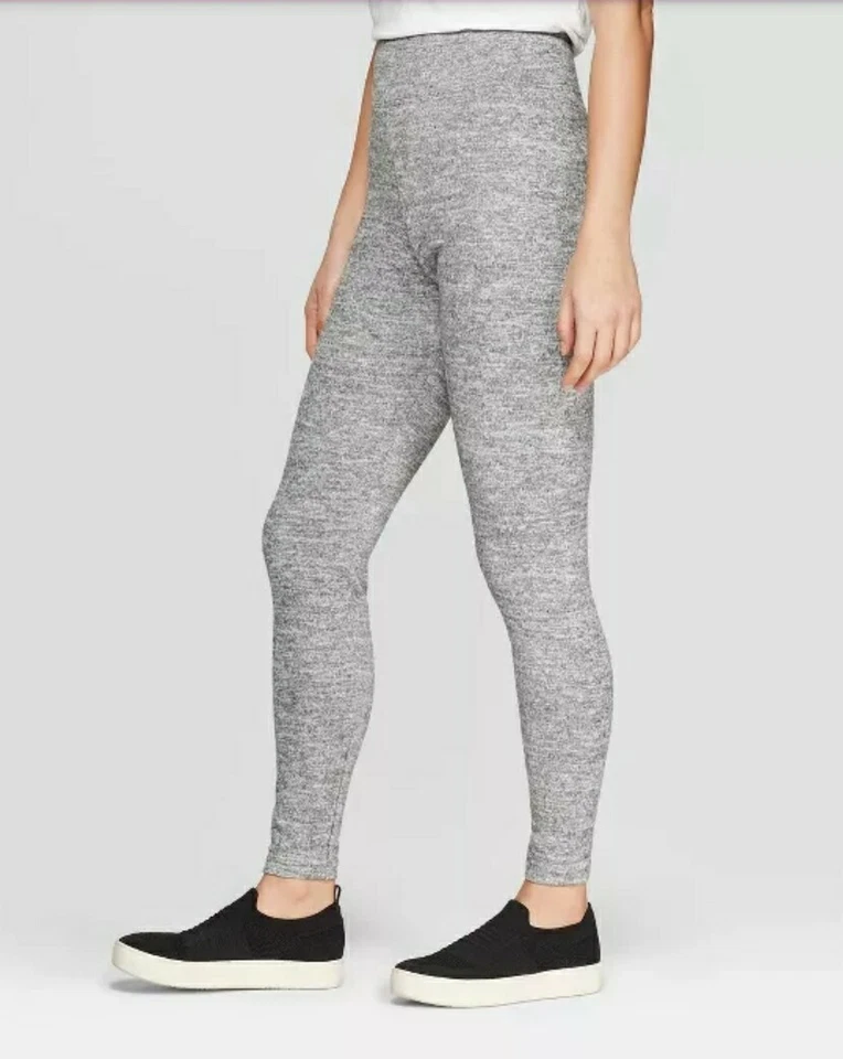 a Day Womens Gray Cozy Wide Waistband Pull on Activewear Leggings Small