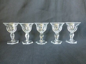  5 copas antiguas de licor o cóctel de patrón colonial Heisey - Imagen 1 de 5