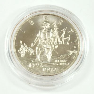 1992-D Christopher Columbus Quincentenary Half Dollar Capsule UNC Brilliant. - Image 1 of 2