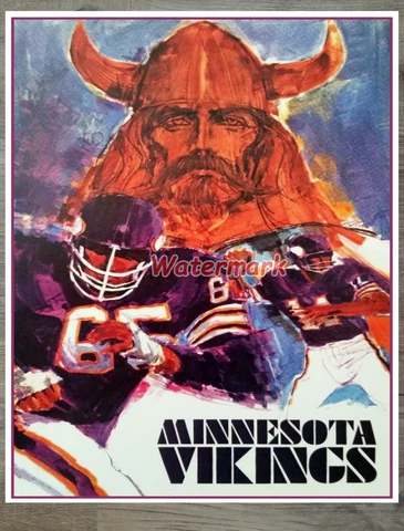 NFL Vintage Minnesota Vikings Poster Print Color 16 X 20 REPRINT Photo Picture Cover