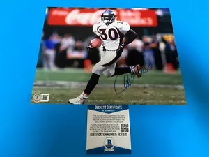 Terrell Davis Broncos HOF NFL Signed Auto 8x10 Photo Beckett BAS COA - Picture 1 of 2