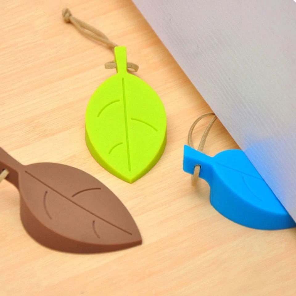 2 Stück Türstopper Silikon Flexible Keil Türpuffer Türhalter Stopper Blätter - Bild 1 von 1