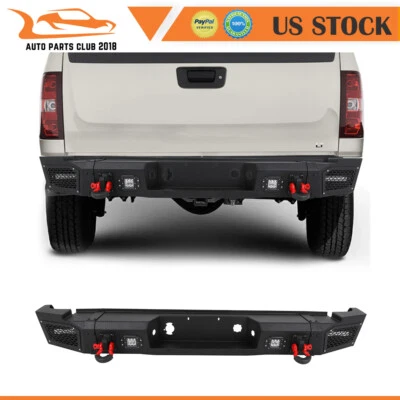 Rear Bumper Assembly For 2007-2010 Chevrolet Silverado 2500 3500 w/ LED Light Foto 1 de 4