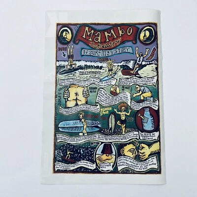 Vintage Mambo Poster 90s Gerry Wedd Original Tapestry Design Surf Rare Print Ad - image 1 of 4