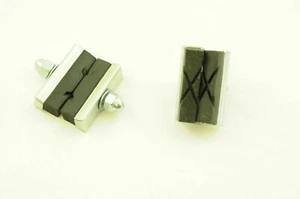 SET OF 4 BIKE CALIPER BRAKE BLOCKS, OLD STYLE 40mm SUIT 70’s80’s RALEIGH CAPRICE - Picture 1 of 3