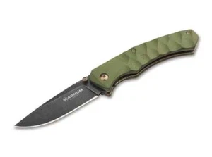Navaja Iguanodon de Magnum cuchillo de una mano verde mango G10 - Imagen 1 de 2