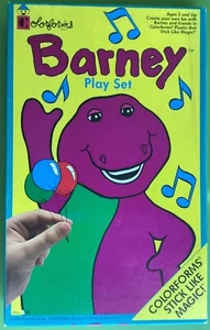 Barney Colorforms Play Set Game Complete great condition Purple Dinosaur - Picture 1 of 2
