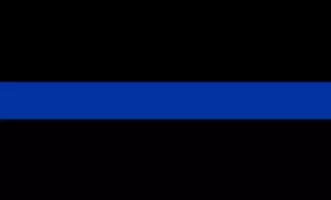 Thin Blue Line Police Support Flag Lapel Pin Tie Tack - Picture 1 of 9