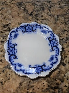 Flow Blue Butter Pat "Portman" by W.H. Grindley - Picture 1 of 5