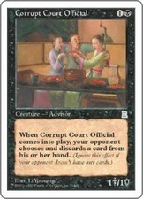 Corrupt Court Official NM MTG Portal Three Kingdoms P3K Magic Gathering 2B3