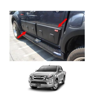 Side Molding Body Cladding Matte Black 4 Pc For Isuzu D-max Holden Rodeo 16 - 17 - Picture 1 of 4