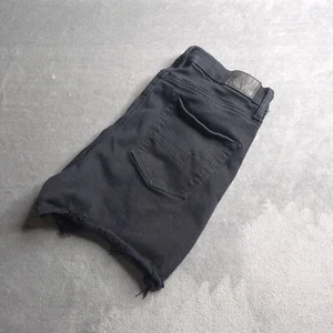 American Eagle Womens Curvy Hi Rise Shortie 10 Black Denim Next Level Stretch - Picture 1 of 6