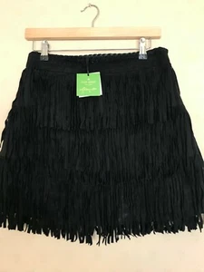 MINI FALDA CON FLECOS KATE SPADE GAMUZA NEGRA CABRA (Reino Unido 8) precio de venta sugerido por el fabricante £695 - Imagen 1 de 5